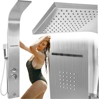 briso Duschpaneel mit Hydromassage, Wasserhahn, Säule, Dusche, Regendusche