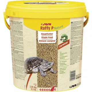 sera Turtle Adult Raffy P Pellets 10L (2,35kg) | Hauptfutter für Adulte Carnivore Wasserschildkröten, Schildkrötenfutter | Schildkröten Futter | Proteinreiche Pellets | Wasserschildkröten Futter