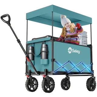 Sekey Bollerwagen faltbar blau/grün