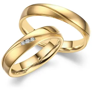 MARRYA Partnerring Titan Ringe Trauringe Eheringe Partnerringe goldfarben 68