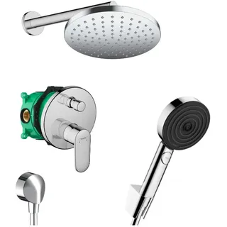 Hansgrohe Vernis Blend Pulsify All-in-one Duschset Mit Kopfbrause 205 Xxl + Handbrause 3-strahlig Performance