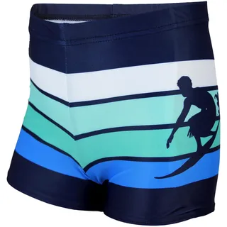 Aquarti Badehose mit Motiv – Schwimmhose Jungen Enganliegend, Badehosen für Jungen Schnell Trocknend, Farbe: Dunkelblau/Grün, Größe: 128 - 128