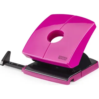 Novus B 230 Color ID Locher (30 Blatt, Anschlagschiene mit Formatvorgaben, Metall / Kunststoff) rosa
