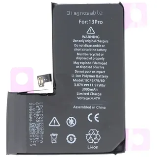 AccuCell Akku passend für Apple iPhone 13 Pro, diagnostizierbar, Li-Polymer, 3,85V, 3095mAh, 11,9Wh, ohne Werkzeug