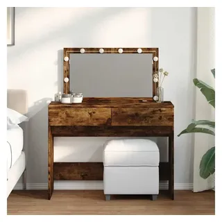 vidaXL Schminktisch mit LED-Beleuchtung Räuchereiche 100x40x120 cm