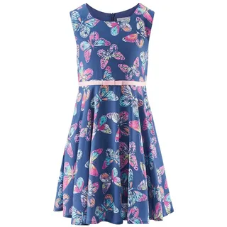 happy girls Kleid aus Viskose mit rückseitigem Reißverschluss, Blau, 116