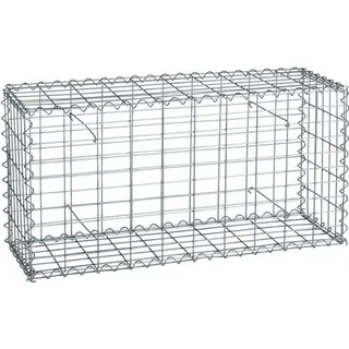 Estexo Gabione Steingabione Steinkorb Wand Drahtkorb Mauer - Weiß