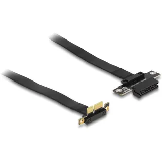 DeLock Riser Karte PCI Express x1 Stecker 90° gewinkelt zu x1 Slot mit Kabel 30 cm