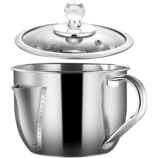 Fettabscheider,Fett- Und Soßenabscheider, Fetttrennkanne Aus Edelstahl, Küchenfettabscheider, Soßen Fetttrenner Sauciere Fetttrenner,Für Zuhause, Küche Und Kochen, Suppensieb