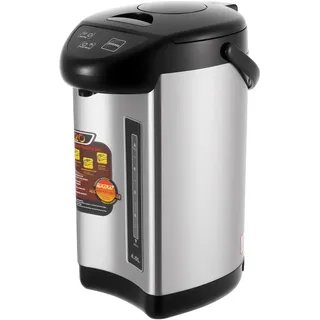 Qussse Glühweinkocher 4 liter, 750W Elektrischer Glühweintopf Heißgetränkespender Glühwein Kocher Heißwasserspender mit 3 Entnahmemethoden für Büros, Hotels und Wohnungen