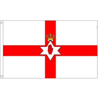 Fopytu Nordirland Flagge Ulster Flag -Polyester Zwei Ösen 90x150 cm