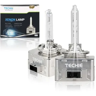 Techie 2PCS D1S Xenon-Brenner 6000K 12V 35W | Zwei D1S-Xenonbrenner mit 6000K Weißlicht, 12V und 35W. Für den Austausch geeigneter HID-Fahrzeugscheinwerfer.