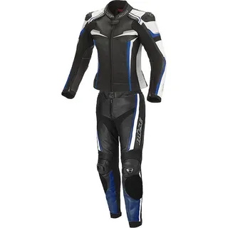BÜSE Mille 2-Teiler Damen Motorrad Lederkombi, schwarz/blau, 40