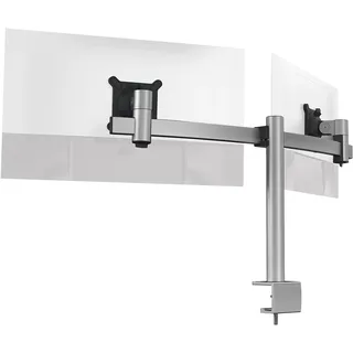 Durable Monitor Halterung für 2 Monitore mit Tischklemme 21-27" Silber