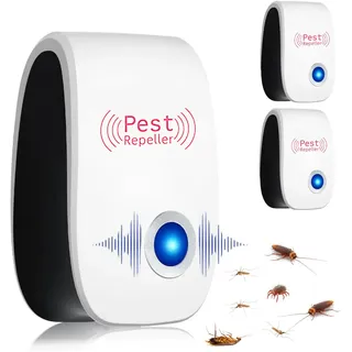 Bugshield Milben Stecker Pro 2/4 Stück, Bug Shield 2025 – Milben entfernen in 5 Sekunden, Ultraschall Gerät für Mäuse vertreiben, Moskito, Kakerlaken, Spinnen und Fliegen (2 Stück)