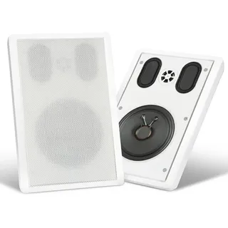 Pronomic FLS-540E WH Paar Flatpanel Wandlautsprecher Box weiß