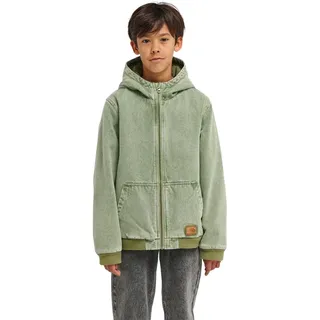 Outdoorjacke ELEMENT "Dulcet Denim Color", Kinder, Gr. 10(140-148cm), grün (deep forest), Obermaterial: 70% Baumwolle, 30% Baumwolle., Jacken Outdoorjacke