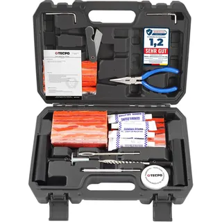 TECPO Reifenreparatur Set 78-tlg. Pannenset Reifen Reparaturset...