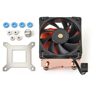 Bitaxe Copperzilla 2.0 massiver Kupferkühlkörper passend für Bitaxe Gamma 601/602/603, Kühler Upgrade mit 60 mm Lüfter, 210 g Kupfer, Dual Heatpipe und Backplate für Bitcoin ASIC Miner