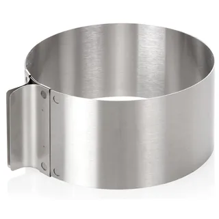 Wenco Tortenring verstellbar 16-30 cm, 8 cm hoher Kuchenring aus Edelstahl, von Ø 16 - 30 Höhe