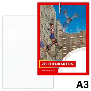 kompatible Ware Zeichenkarton DIN A3 10 Blatt