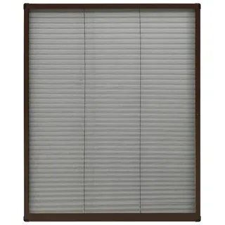 vidaXL Insektenschutz-Plissee für Fenster 80 x 100 cm Braun