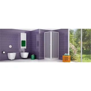 PVC Duschkabine 90x100 mit zentraler Öffnung Mod. Acquario