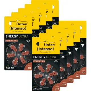 Intenso Hörgerätebatterie PR41-312 1.45 V 60 St. 148 mAh Zink-Luft A312 60er Pack