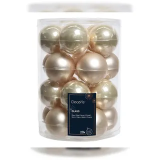 Christmas Decorations Weihnachtskugeln Glas 6cm x 20 Stück Christbaumkugeln Weihnachtsbaumkugeln champagner