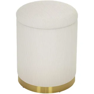 Homcom Sitzhocker mit Stauraum 36 x 44 x 36 cm Cremeweiß