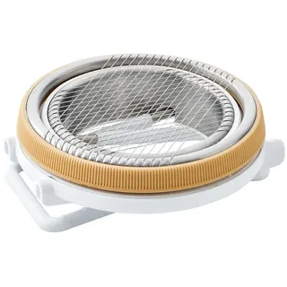 Betty Bossi Kartoffelreibe Kartoffel-Blitz Premium Kartoffelpresse Rösti Kartoffelschneider, Kunststoff, 12cm Durchmesser, BPA-frei, ausklappbare Bügel, Antirutsch-Material weiß