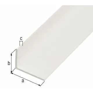 GAH Alberts Winkelprofil Kst,weiß,40x10x2/1m