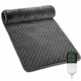 focbeo XXXL Heizkissen mit Abschaltautomatik (80 x 60 cm), Wärmekissen elektrisch mit 6 Temperaturstufen & 4 Zeiteinstellungen für Rücken, Schultern, Bauch, Beine, Schnellaufheizung, Maschinenwaschbar