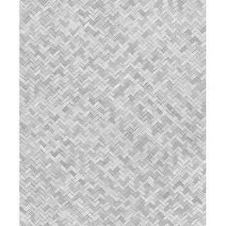 Marburg Vliestapete Botanica Struktur Fischgrätenmuster Grau FSC®