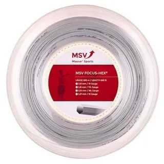 MSV Tennissaite Focus Hex (Haltbarkeit+Spin) weiss 200m Rolle