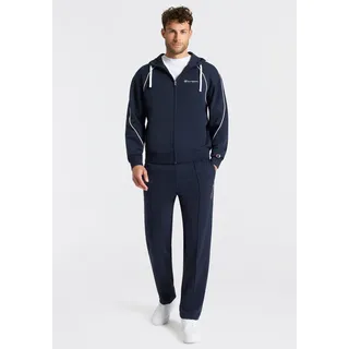 Champion Jogginganzug CHAMPION "Terry Hooded Full Zip Sweatshirt", Herren, Gr. XL, nny, nny, nny, wht, Obermaterial: 55% Baumwolle, 45% Polyester, Sportanzüge Jogginganzug, zweiteiliges Set, mit Kapuze, aus Baumwolle und Polyester