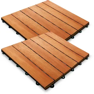 Deuba Holzfliese Eukalyptus 30 x 30cm braun