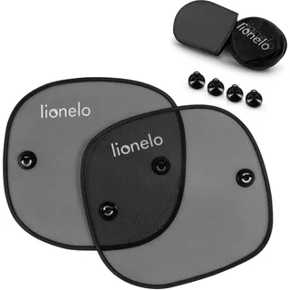 lionelo Sunshade Universeller Auto-Sonnenschutz für Kinder, 2 Stück | Schutz vor Sonnenlicht und Hitze im Auto, einfache Montage