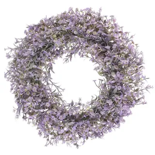 Türkränze, Künstliche Türkranz Deko, Vordere Tür Kranz Künstliche Lavendelkranz Dekoration Blume mit Gypsophila Für Wandtür Hochzeit Party Blume Vordere Türkränze Für Frühling und Sommer