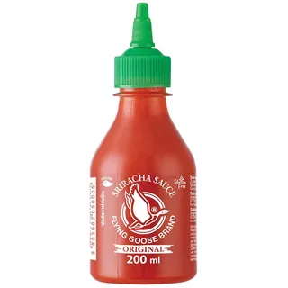 Flying Goose Sriracha Chilisauce scharf, grüne Kappe, Würzsauce aus Thailand, (1 x 200 ml)