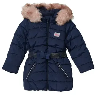 s.Oliver Wattierter Mantel mit Glitzergürtel und abnehmbarer Kapuze - 110