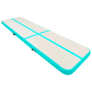 vidaXL Aufblasbare Gymnastikmatte mit Pumpe 600x100x15 cm PVC Grün