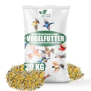 Streufutter 20kg, Vogelfutter Wildvogelfutter 4 Jahreszeiten, NEU Mischung für Wildvögel