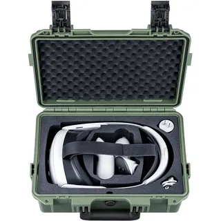 Lykus Titan OQ200 Wasserdichter Koffer für Quest 3S/3, Elite Head Strap | NUR KOFFER, Passend für Standard & Official Elite Head Strap, IP67 wasserdicht, Stoßfest, CNC-gefrästes Schaumstoff