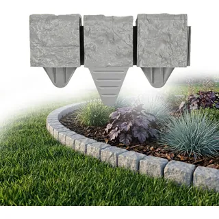GARDENIX Rasenkante 120 x 10 x 10 cm Grau