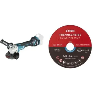 DGA511Z Solo + Edelstahl-Trennscheibe 125 x 1,0 x 22,23 mm