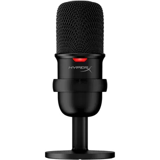 HyperX SoloCast USB Gaming Mikrofon mit 24 Bit/96 kHz Aufnahmequalität | Streaming & Content Creation, Kardioid-Richtcharakteristik, Tap-to-Mute, Discord & TeamSpeak zertifiziert