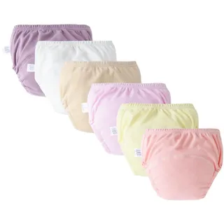 Hixingo 6 Stück Töpfchen Trainingshose, Baumwolle Trainingshose Kinder Töpfchen,Wiederverwendbar Potty Training Pants, Trainingshose Kinder,Trainingshöschen Zum für 1-6 Jahre (Stil 1,S)