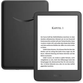 Kindle (Neuste Generation) Das leichteste & kompakteste E-Book (6", 16 GB, blendfreier Bildschirm, schnelleres Umblättern, lange Akkulaufzeit) schwarz