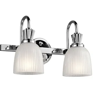 Chrom Badezimmerlampe Klassisch Wandleuchte Leuchter 2 x 320lm IP44